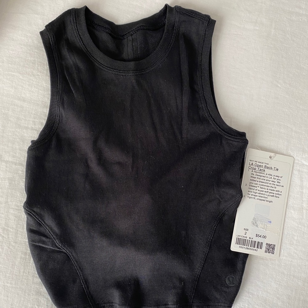 LA Open Back-Tie Crop tank